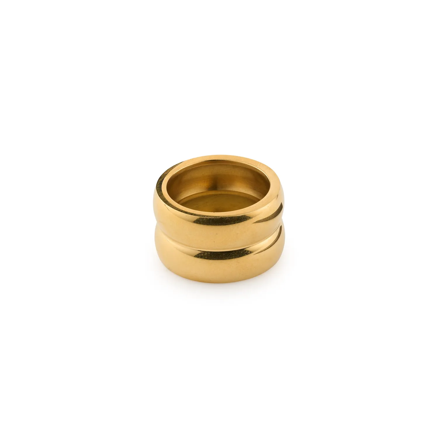TIMI OF SWEDEN Nellie ring sølv dobbelt dome 13 mm
