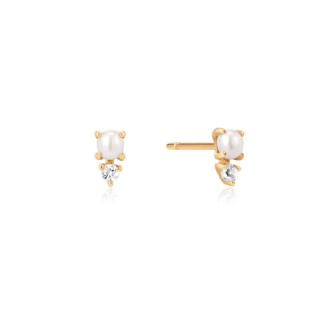 Bykjaergaard Fine ørestik 14 kt guld diamant 1 stk