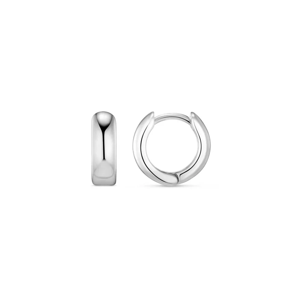 Orelia Mini Domed Clean Huggie Hoop øreringe sølv