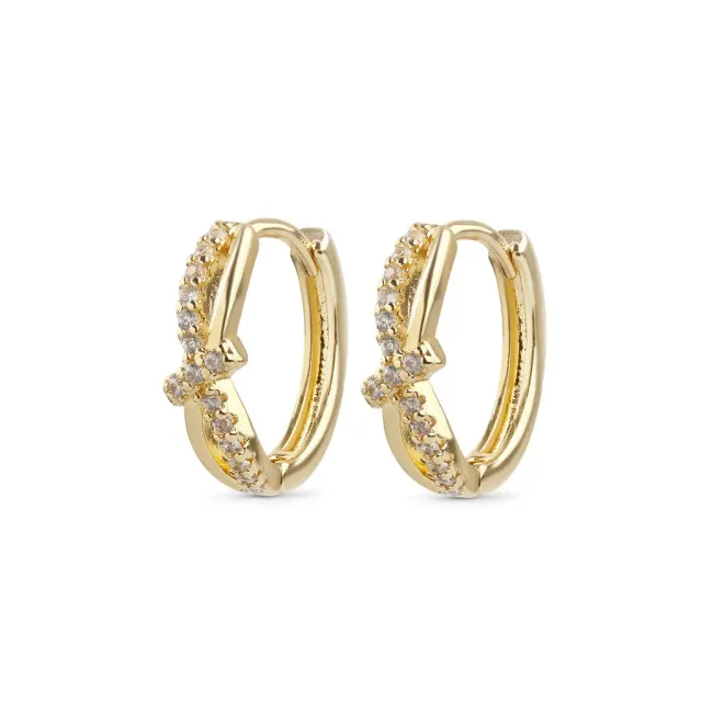 Timi of Sweden Marigold hoop øreringe krystal guld