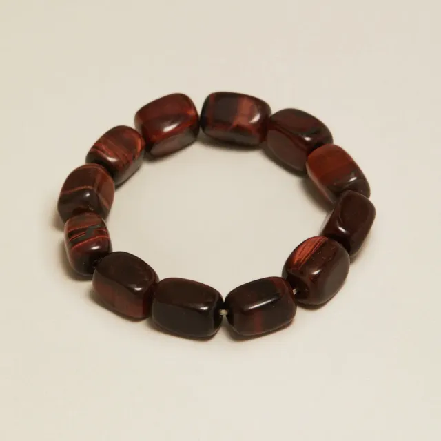 Orelia Vintage Tiger's Eye Beaded armbånd brun stretch