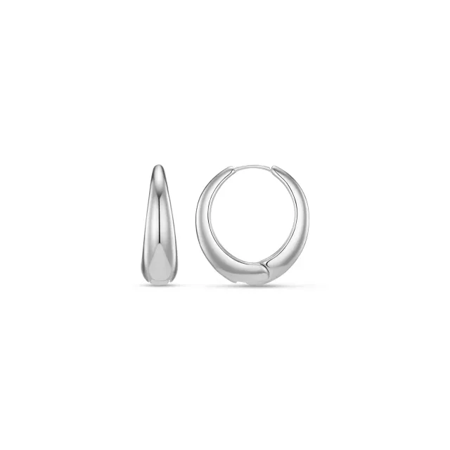 Orelia Tapered Hoop øreringe sølv smalle
