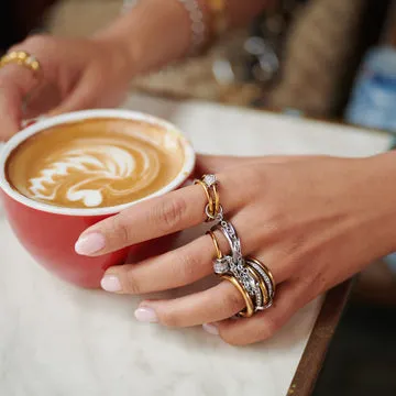 TIMI OF SWEDEN Inez Triple ring rustfrit stål statement 19 mm