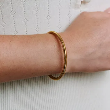 TIMI OF SWEDEN Miva armbånd forgyldt rund kæde