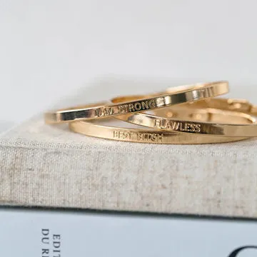 TIMI OF SWEDEN I Am Strong armbånd guld bangle