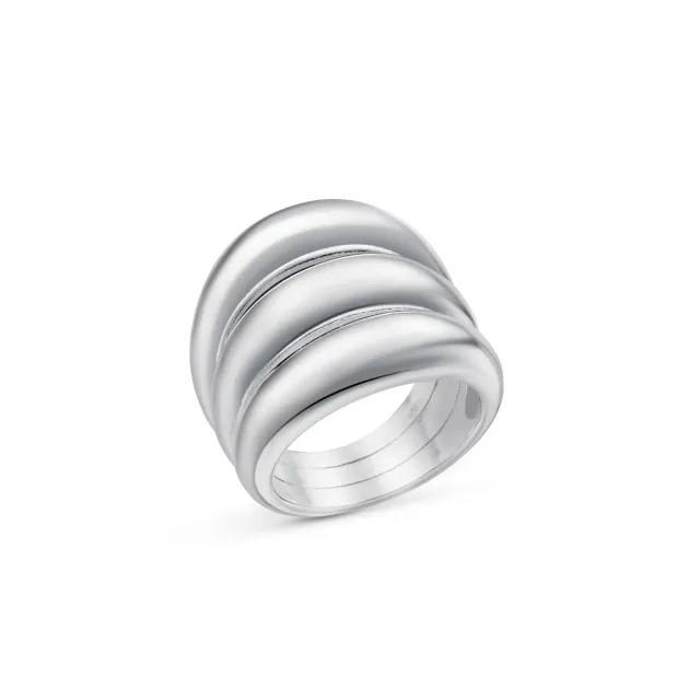 Orelia Polished Triple Domed ring sølv blank
