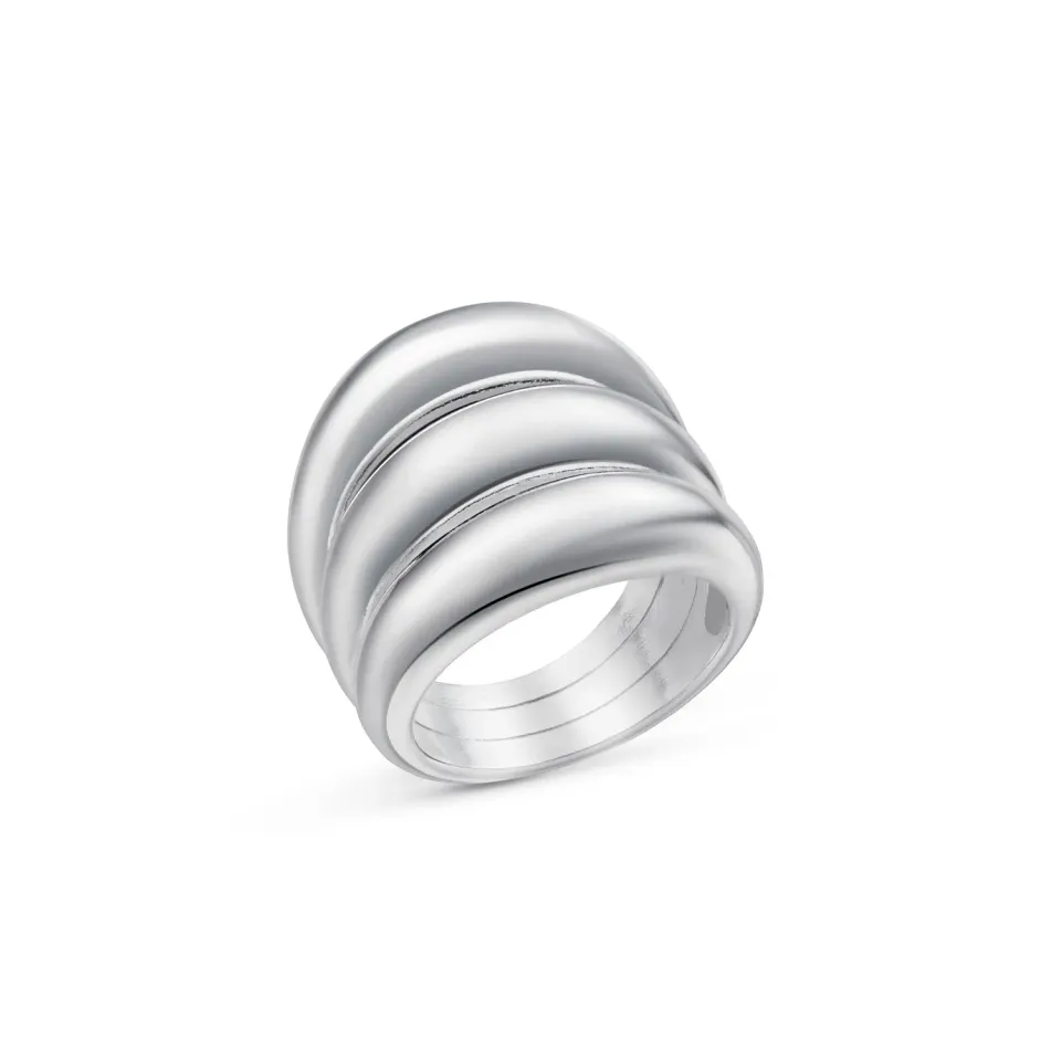 Orelia Polished Triple Domed ring sølv blank