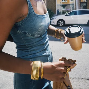 TIMI OF SWEDEN Cisi stretch armbånd guld rustfrit stål