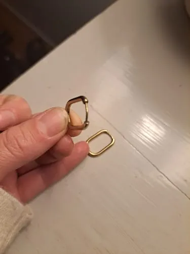 TIMI OF SWEDEN Paula Rectangular Hoop øreringe guld