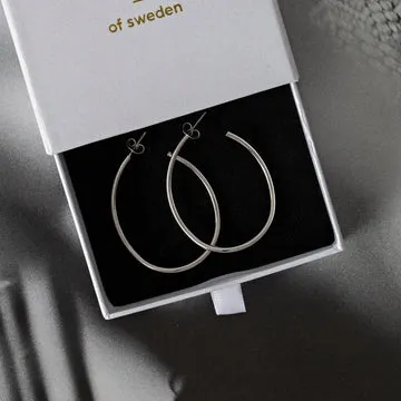 TIMI OF SWEDEN Natalie thin large hoop øreringe 40 mm