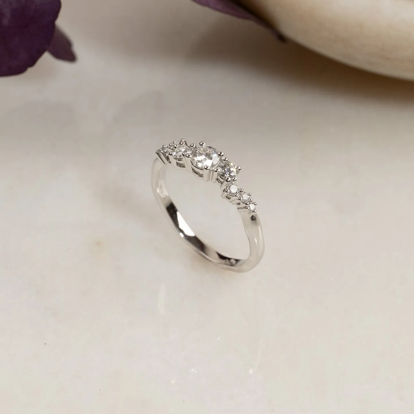 Sisi Copenhagen Organic Cluster ring diamant 14 kt guld