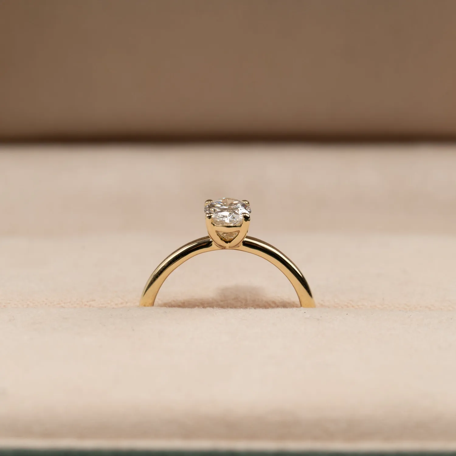 Sisi Copenhagen Solitaire Oval 0.75ct diamantring guld 14kt