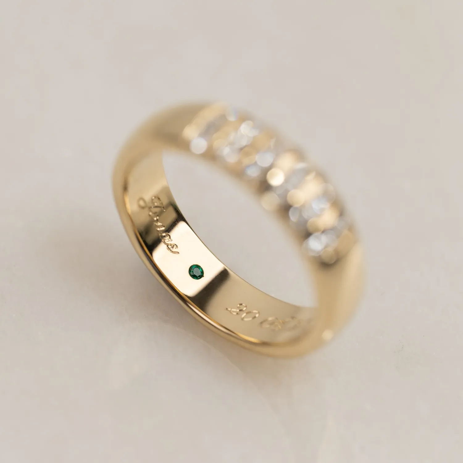 Sisi Copenhagen K&J D-Shape vielsesringe 14 kt guld par