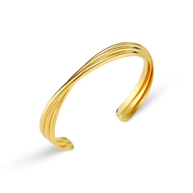 Orelia Interlocking Open Bangle forgyldt armbånd