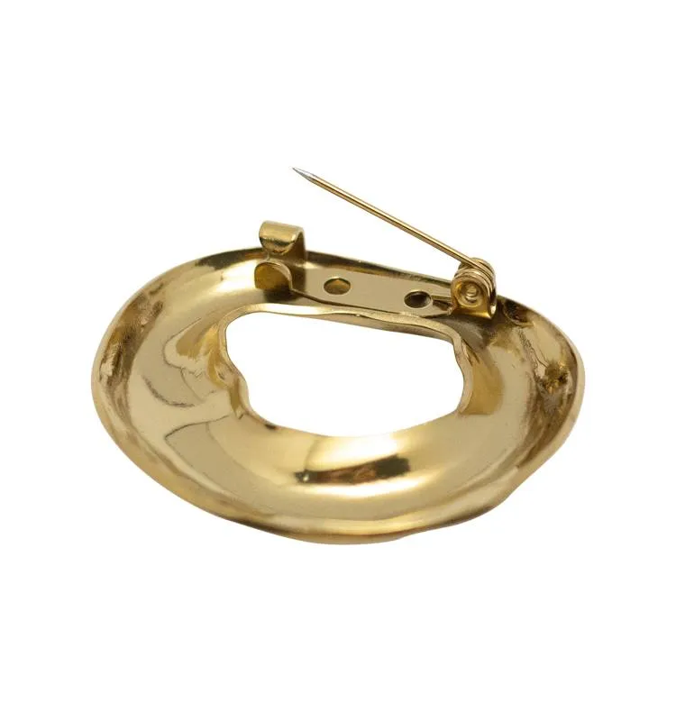 Wos Up Elin broche lille guld 3,8 cm forgyldt