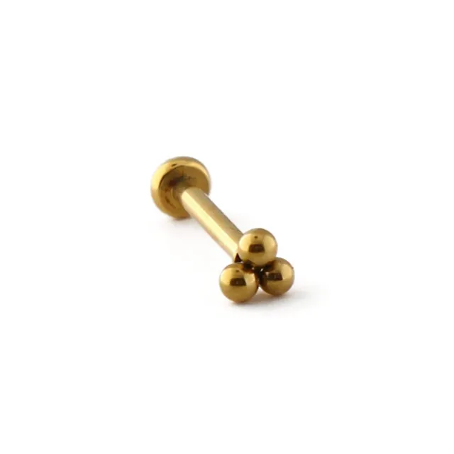 Orelia Trinity Cluster labret piercing guld lille