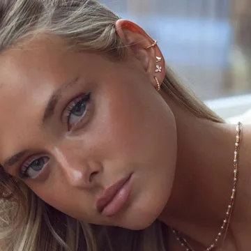 Timi of Sweden Liza sommerfugl øreringe forgyldt 6mm
