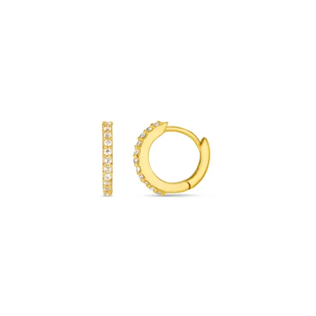 Orelia LUXE Pavé Micro Hoop øreringe guld zirkonia