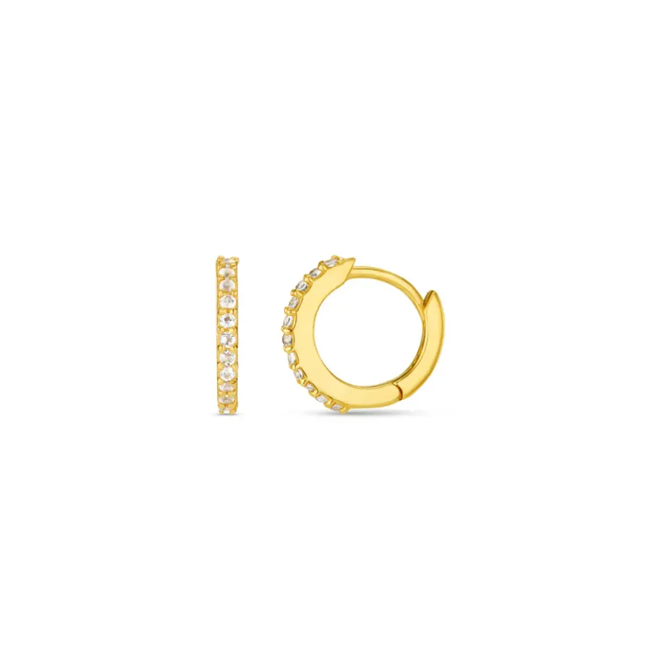 Orelia LUXE Pavé Micro Hoop øreringe guld zirkonia