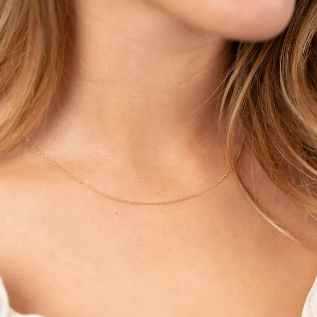 Sisi Copenhagen Simple Link halskæde 14kt guld 45cm