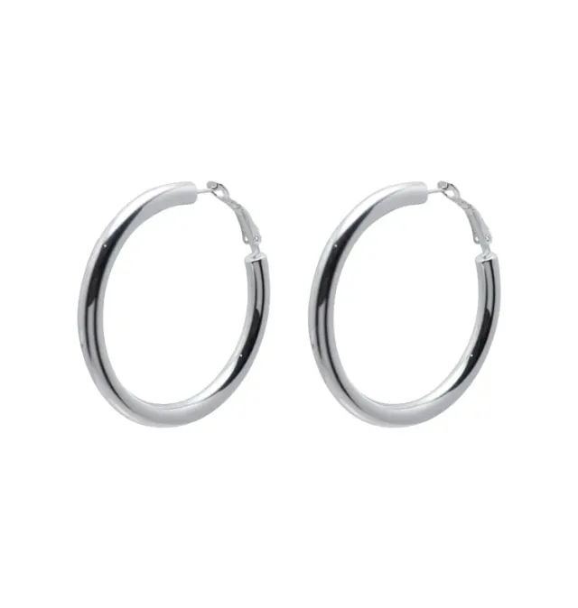 Wos UP Gigi øreringe sølv chunky hoops