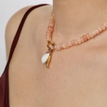 TIMI OF SWEDEN My Ocean Bead halskæde forgyldt 40 cm