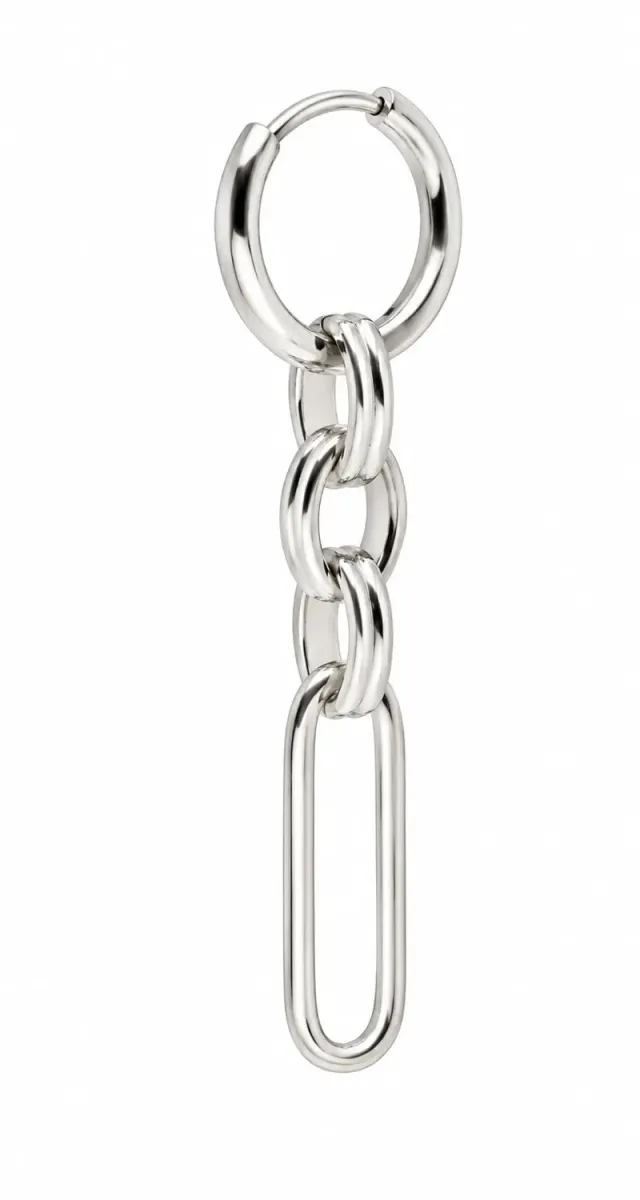 Wos Beata single ørering sølv 4,5 cm