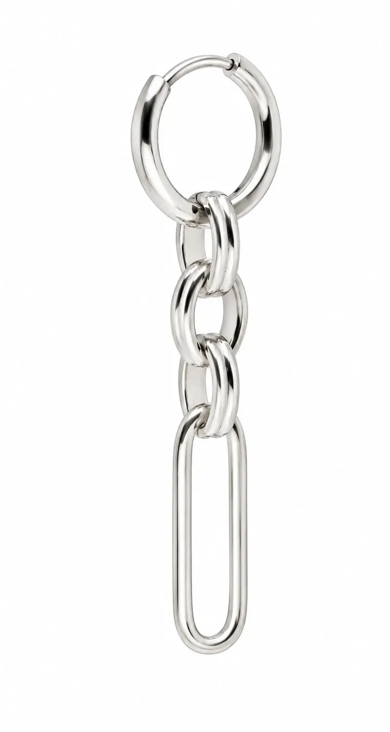 Wos Beata single ørering sølv 4,5 cm