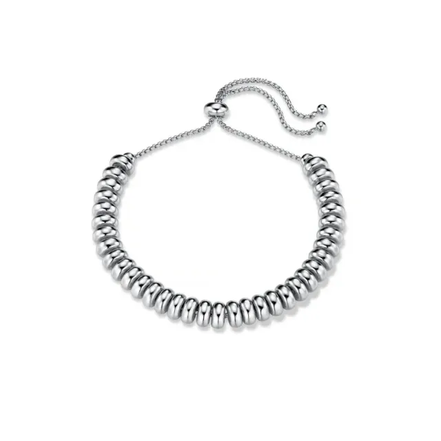 Orelia Metal Nugget Slider armbånd sølv justerbar