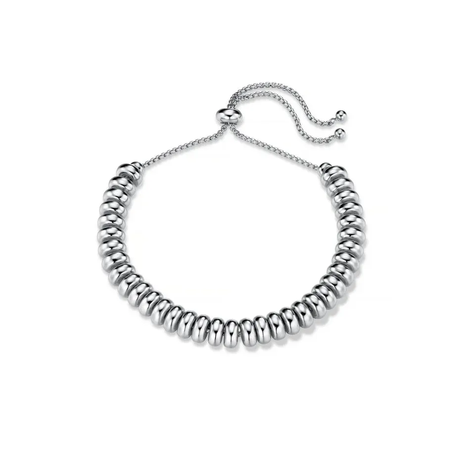 Orelia Metal Nugget Slider armbånd sølv justerbar