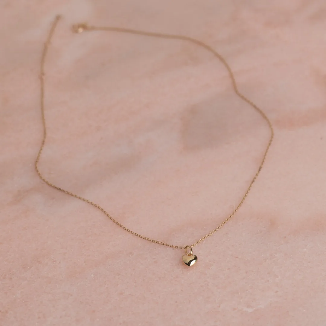 Sisi Copenhagen Heart guld vedhæng hjerte 7 mm
