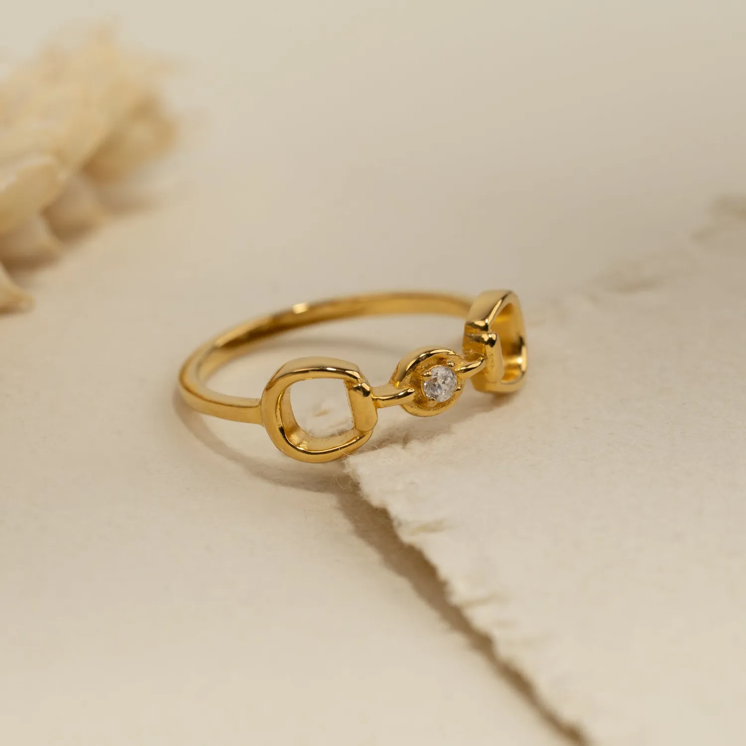 Sisi Copenhagen Sigge ring krystal forgyldt
