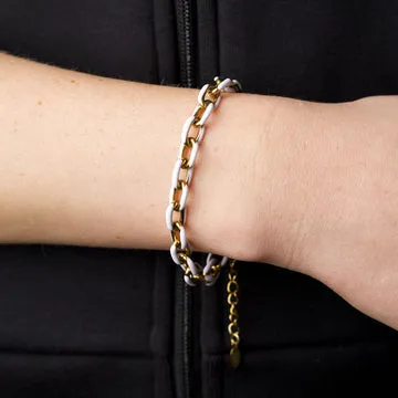 TIMI OF SWEDEN Ines Colorful Link armbånd pink 17 cm