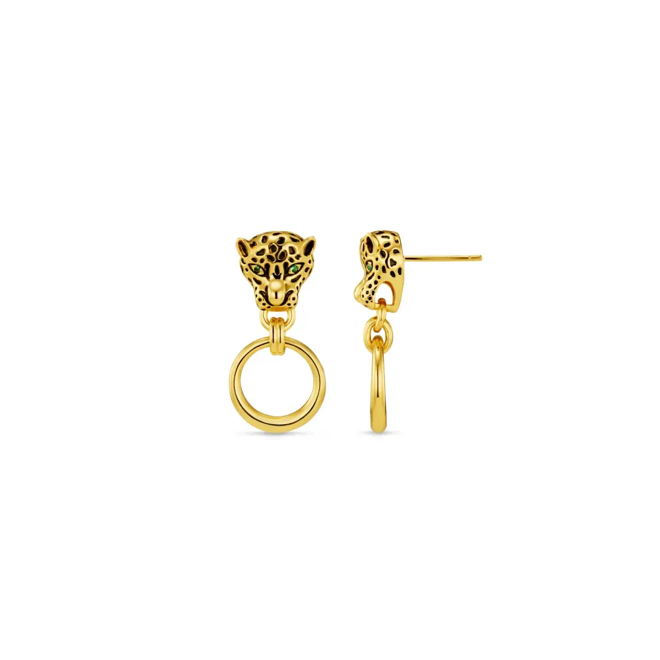 Orelia Panther Doorknocker øreringe guld statement