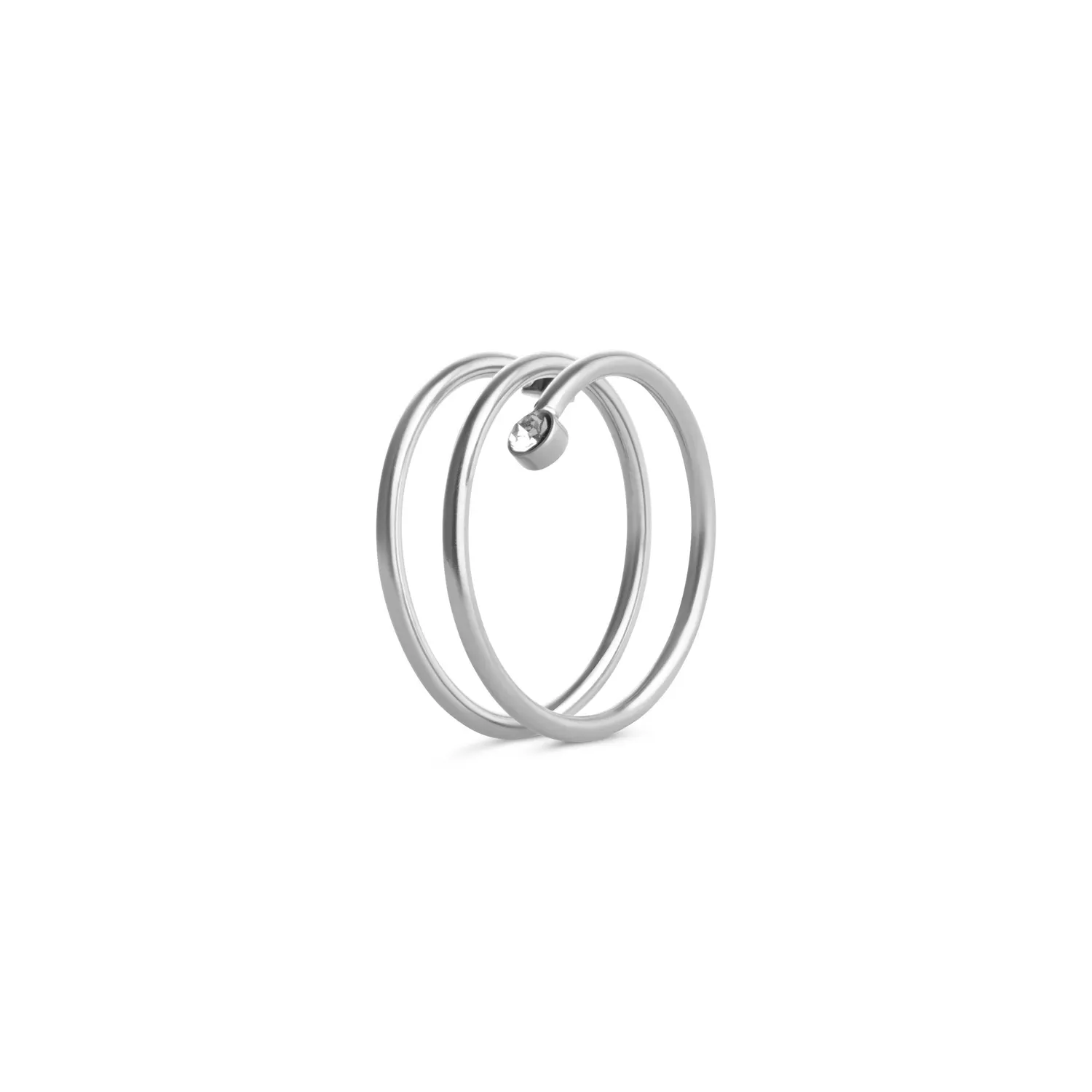 TIMI OF SWEDEN Lykke Crystal Swirl ring guld str 18