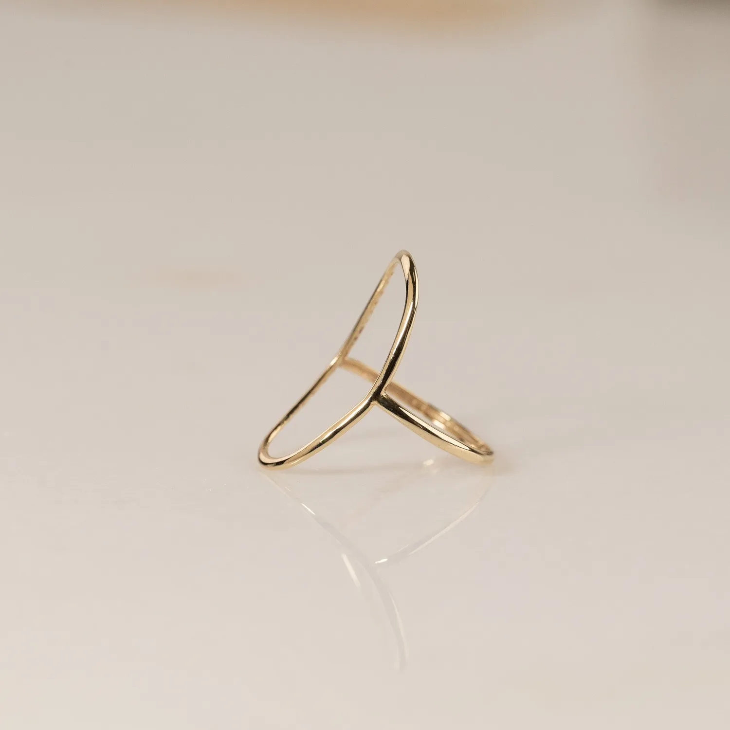 Sisi Copenhagen Cajsa ring 9 kt guld 25 mm oval