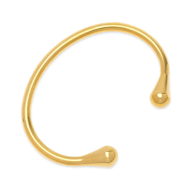 TIMI OF SWEDEN Petra åben armring guld rustfrit stål