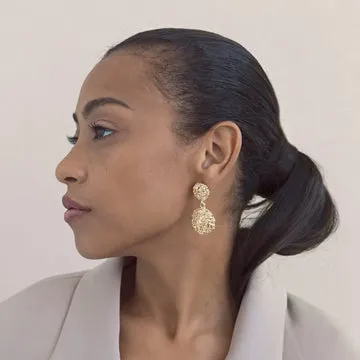 TIMI OF SWEDEN Vintage statement øreringe forgyldt