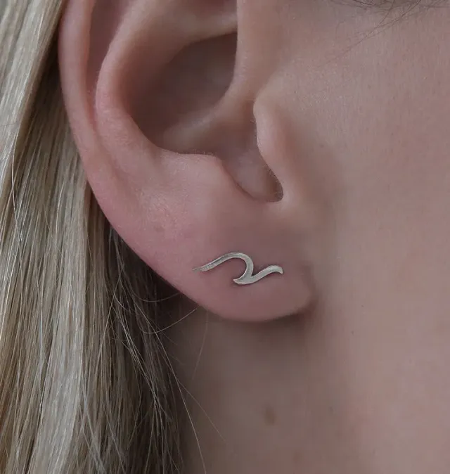 Wos Tribal Single Stud ørering sølv enkelt