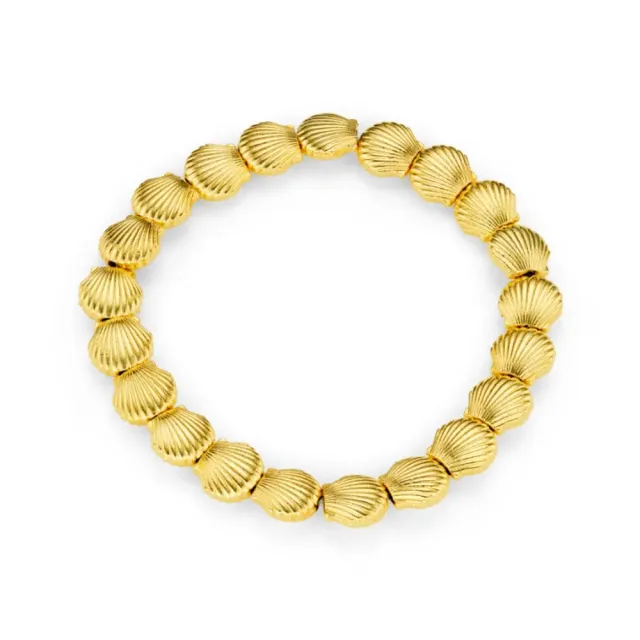 Orelia Shell Stretch armbånd guld elastik musling