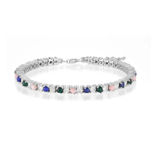 Bykjaergaard Royal armbånd sølv malakit opal lapis