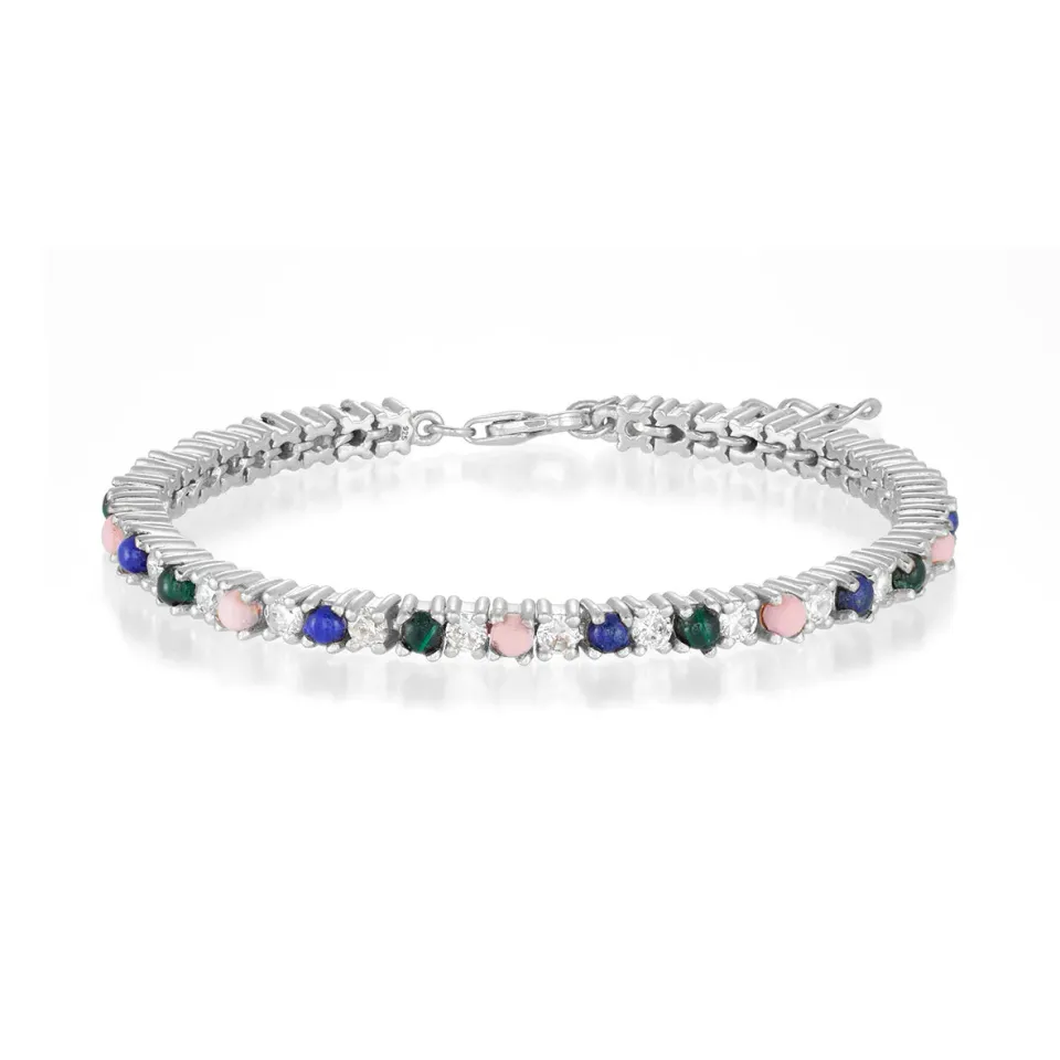 Bykjaergaard Royal armbånd sølv malakit opal lapis
