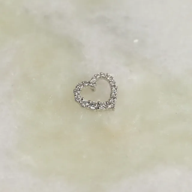 Sisi Copenhagen Diamond Graduating Curved Heart vedhæng 0,45ct hvidguld