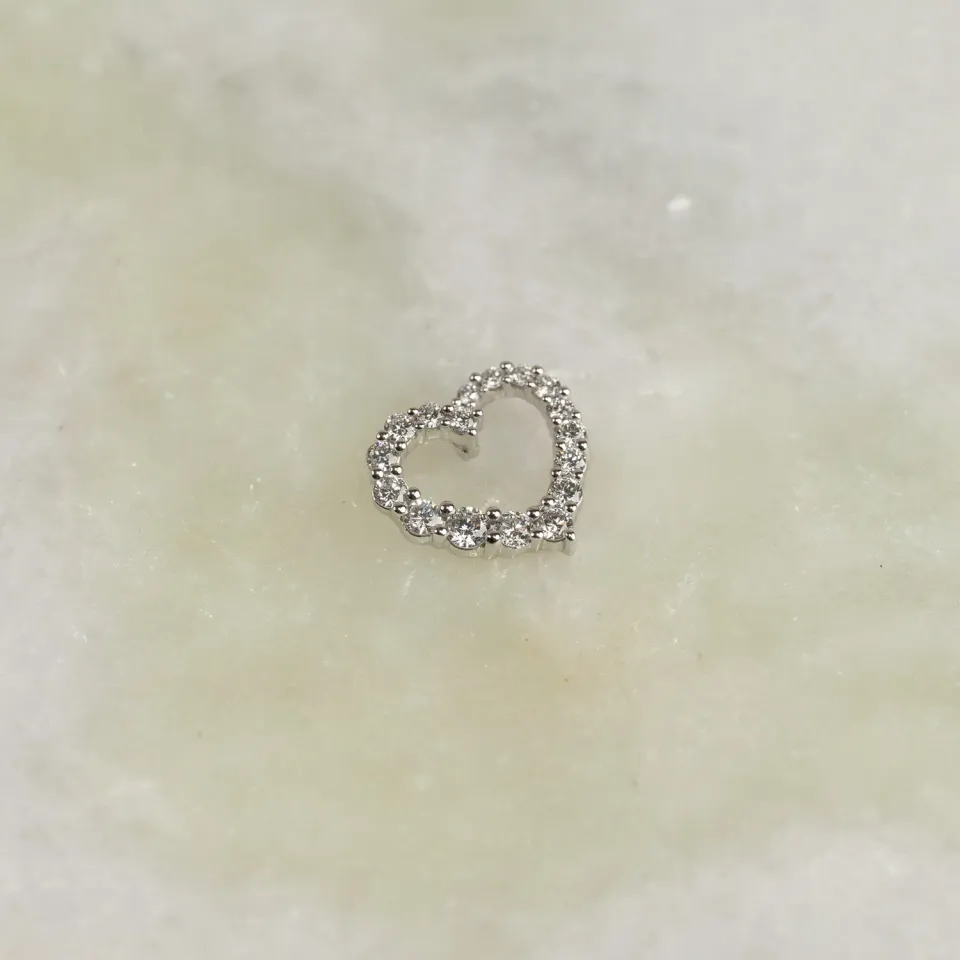 Sisi Copenhagen Graduating Heart diamantvedhæng 14 kt guld