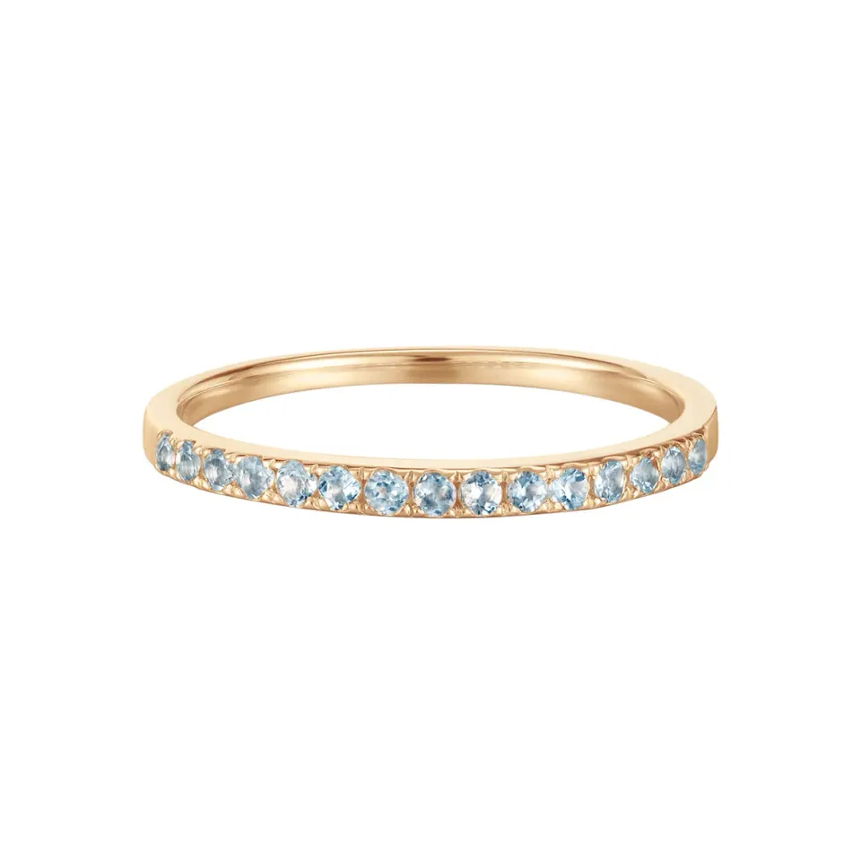 Bykjaergaard Fine ring 14 kt guld med aquamarin