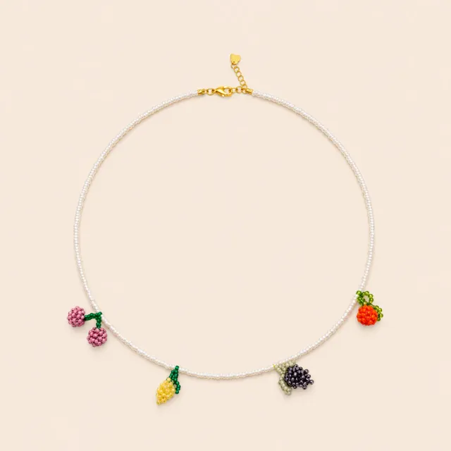 Lulo Jewelry Fruit Mix halskæde hvid perler