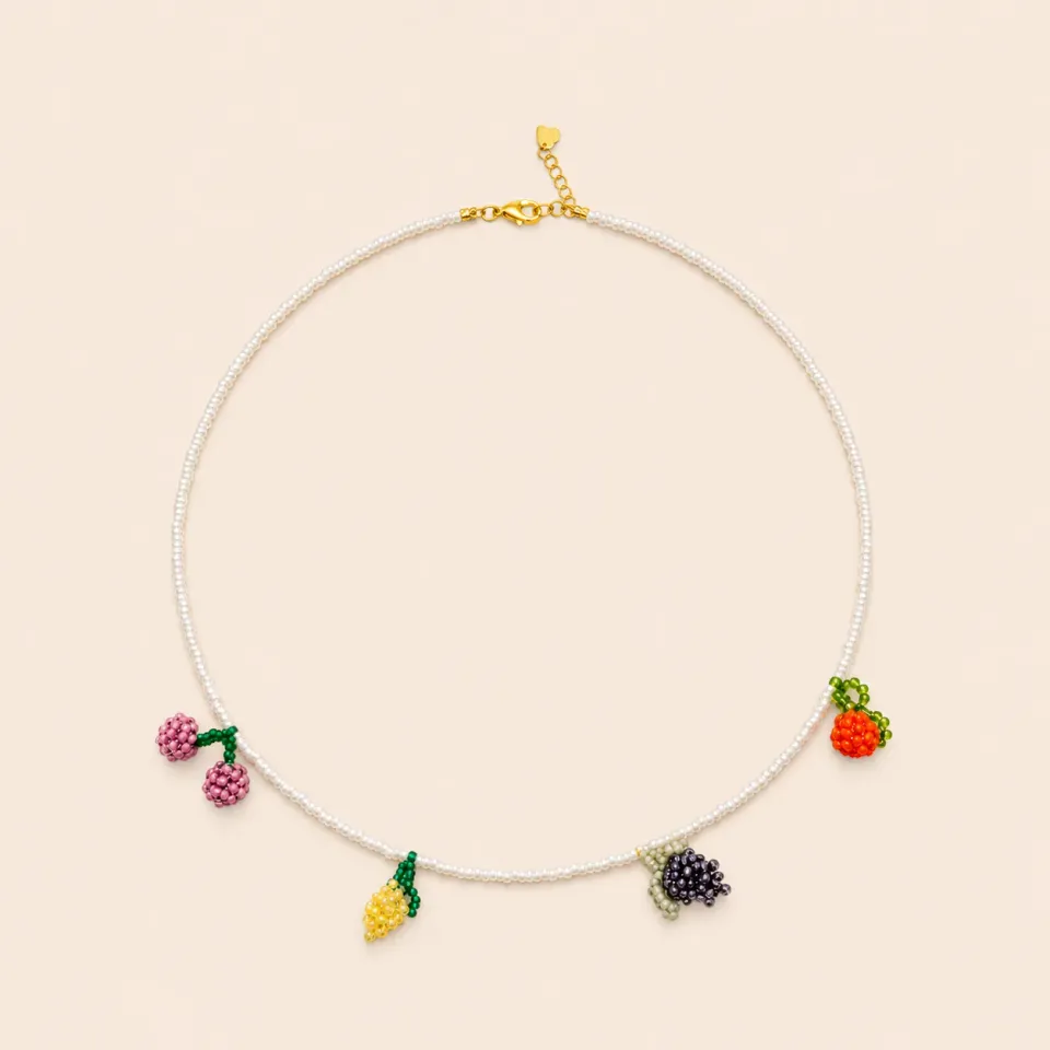 Lulo Jewelry Fruit Mix halskæde hvid perler