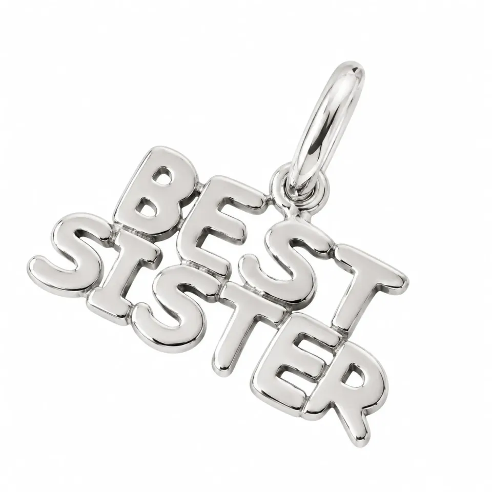 Wos Up Best Sister vedhæng sølv 925