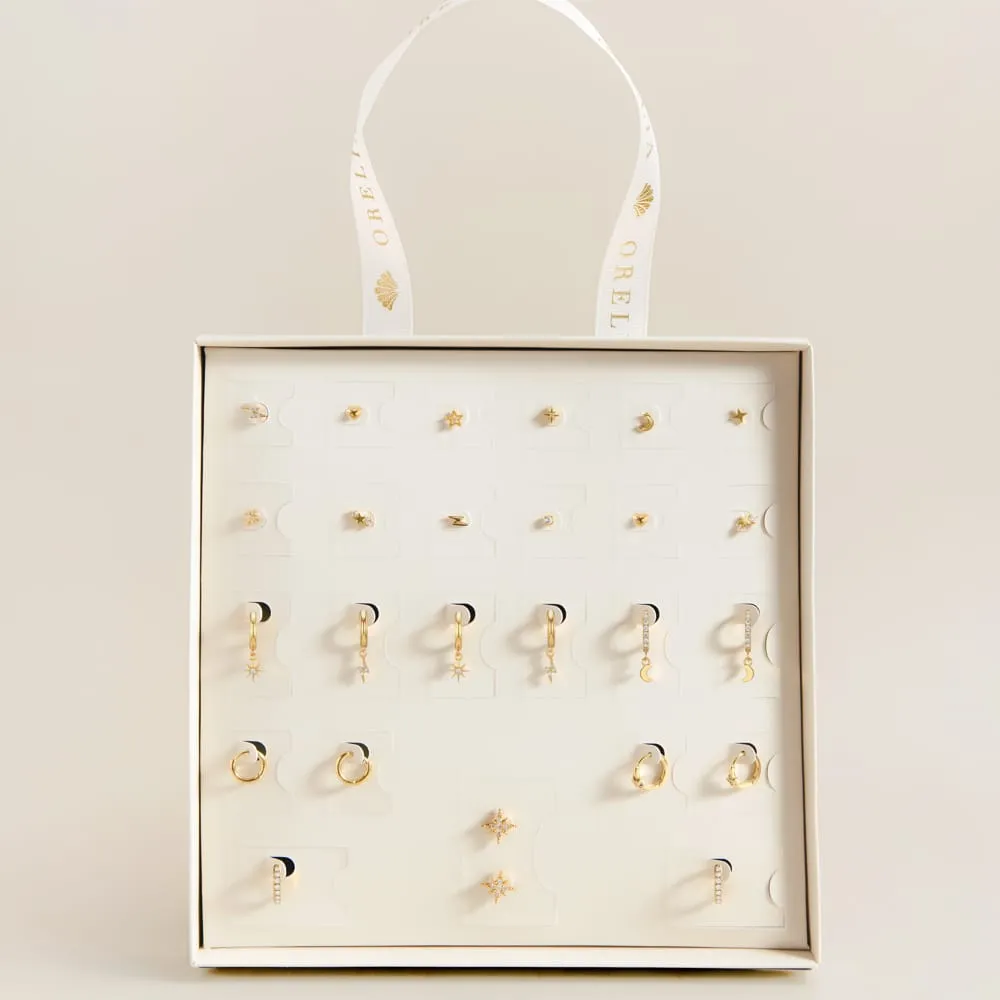 Orelia 25 Days Ear Stacking adventskalender guld