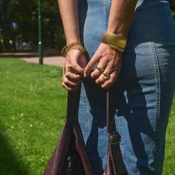 TIMI OF SWEDEN Ruth chunky kædearmbånd guld 16+3 cm